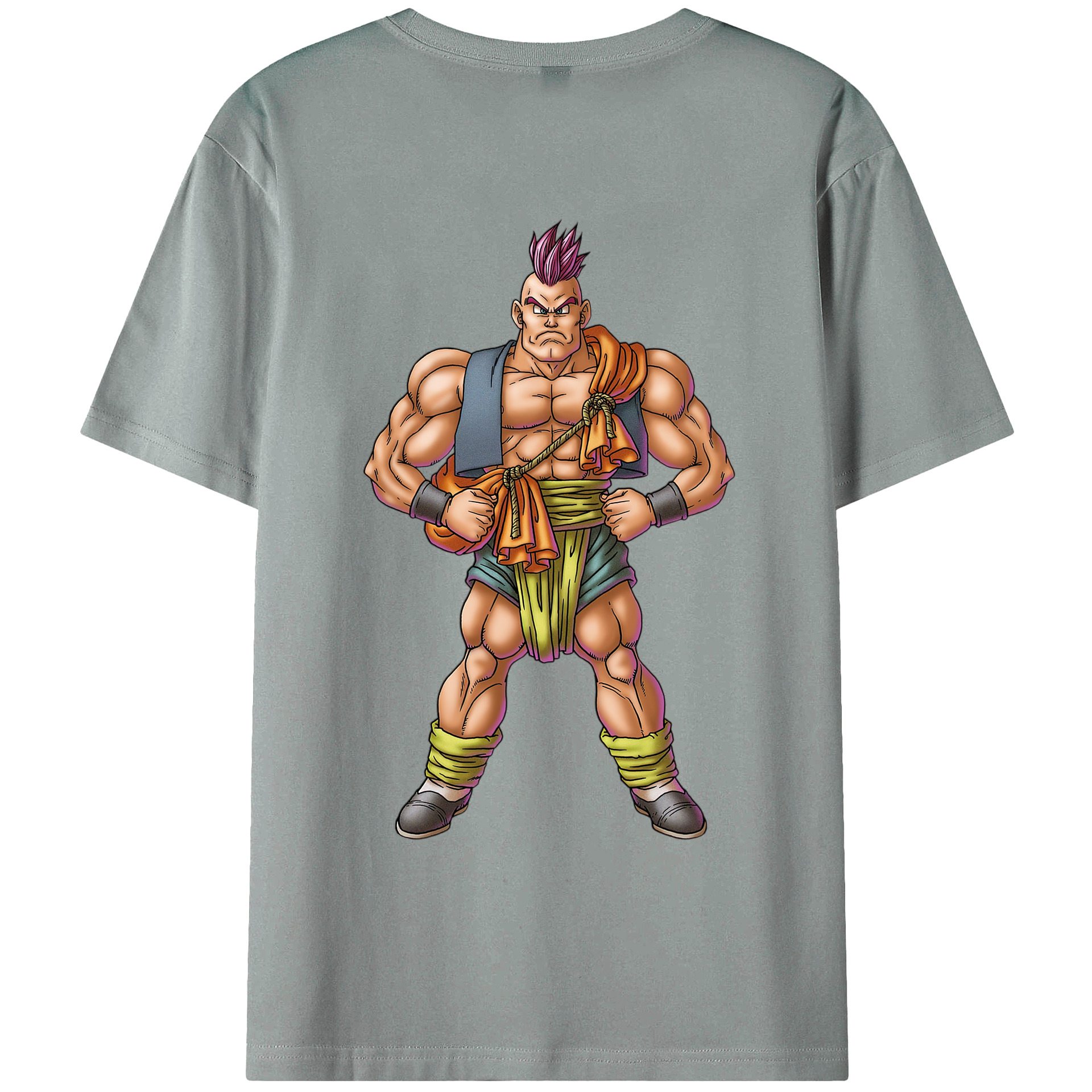（画像用） ドラゴンクエスト Doragon Kuesuto Dragon Quest 綿100％ メンズ半袖Tシャツ（バックプリント） 通気性